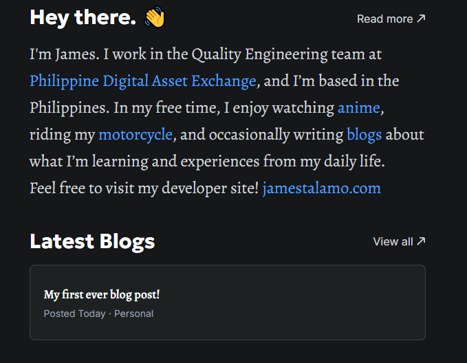 My Personal Blog Site